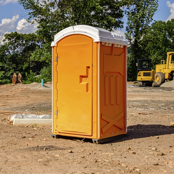 how often are the portable restrooms cleaned and serviced during a rental period in Chilhowie